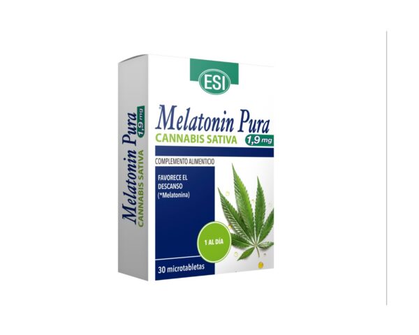 Melatonin Pura 1.9mg Cannabis Sativa 30 microtabletas ESI