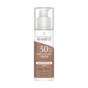 Crema solar facial dorada SPF30 Biarritz Algamaris 50ml