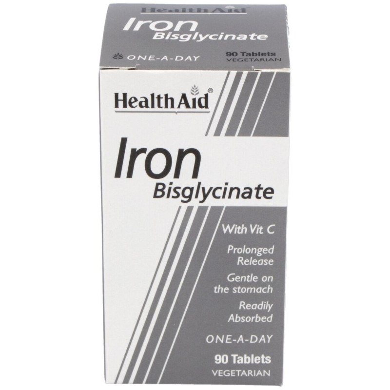 Hierro bisglicinato con Vit. C 90 comprimidos Healthaid